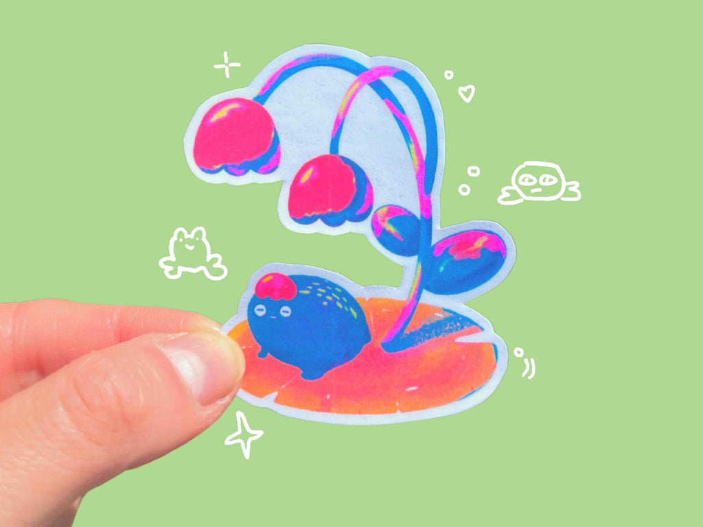 Rain Frog on Lily pad Sticker