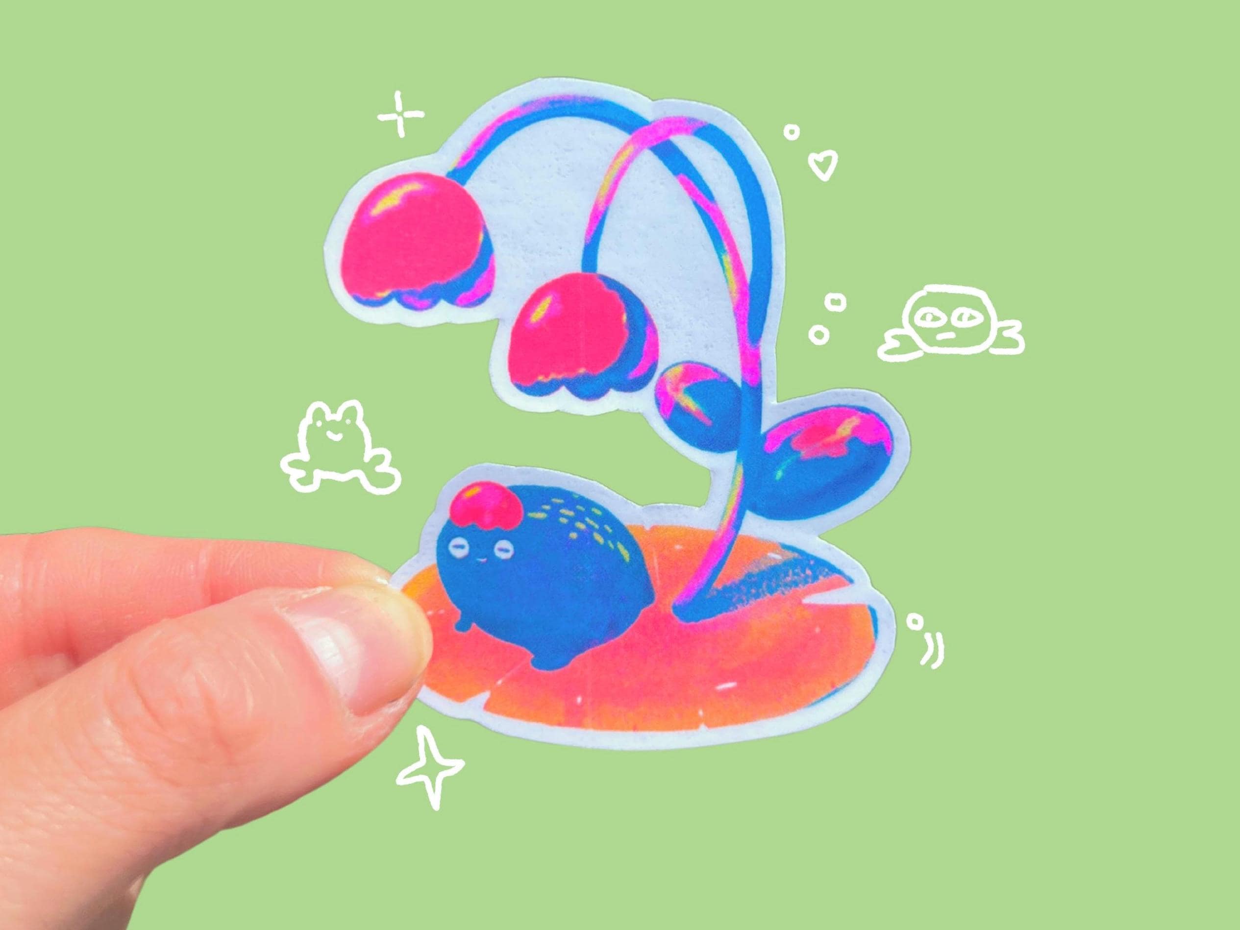 Rain Frog on Lily pad Sticker