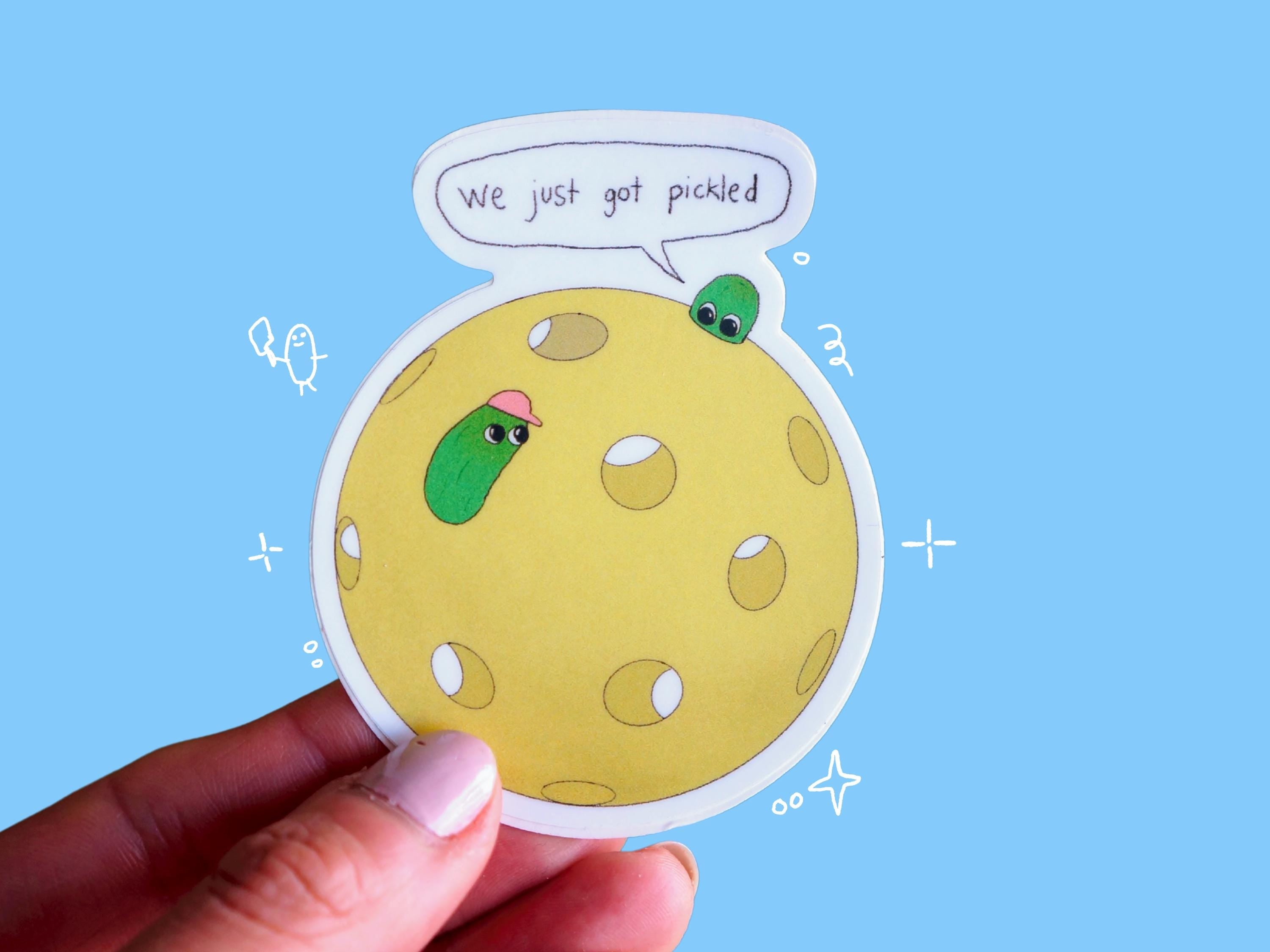 Pickles Pickled Pickleball Sticker