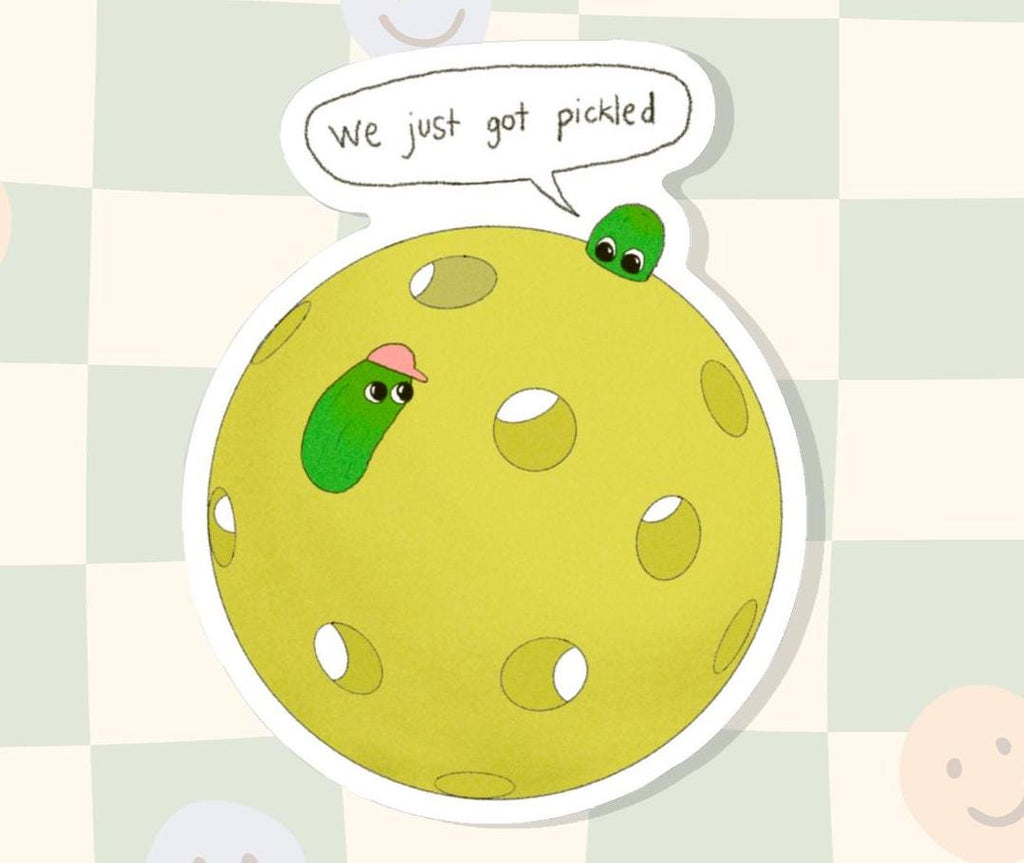 Pickles Pickled Pickleball Sticker