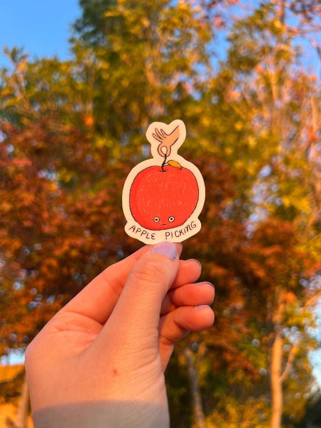 Apple Picking Sticker