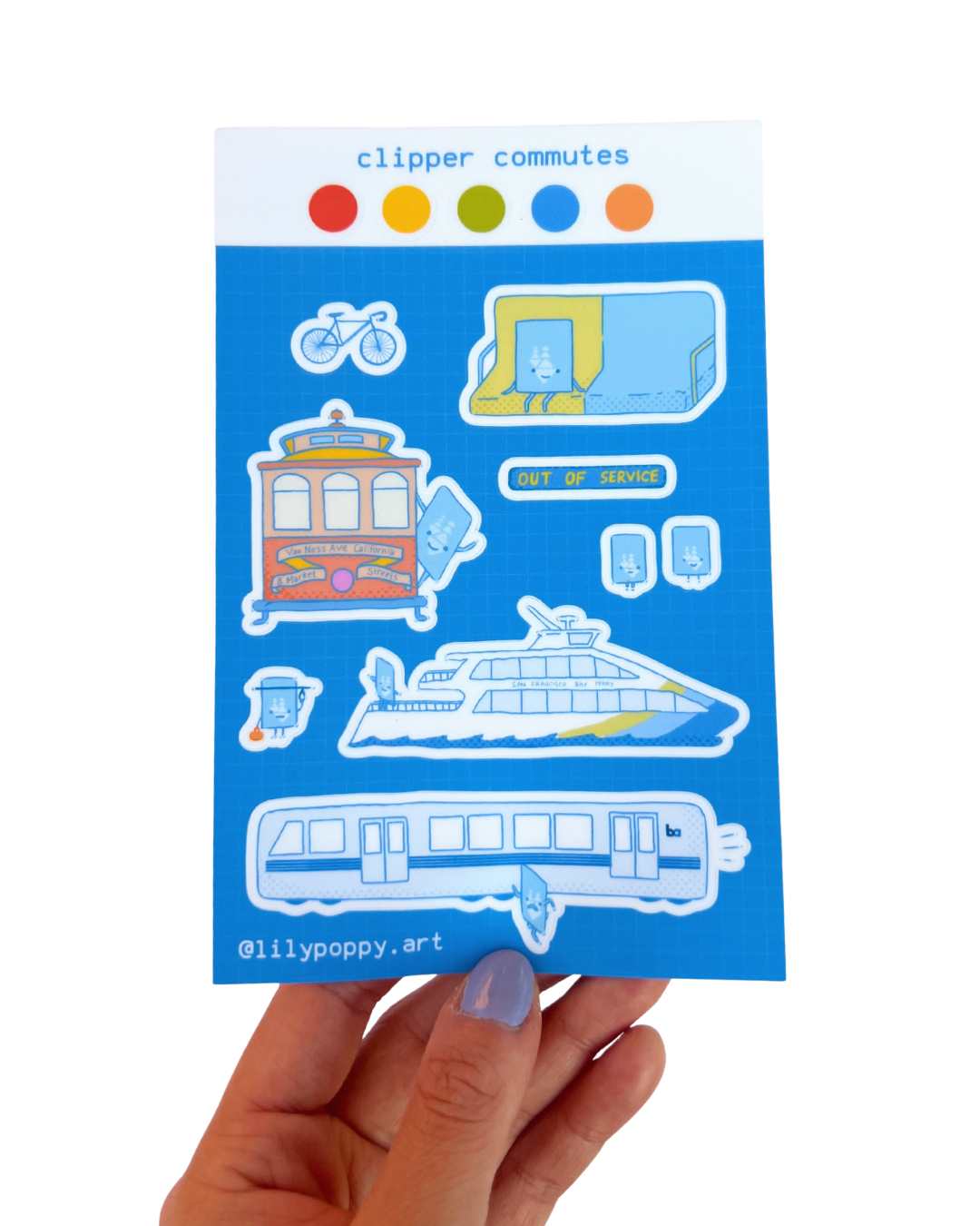 San Francisco Clipper Card Sticker Sheet