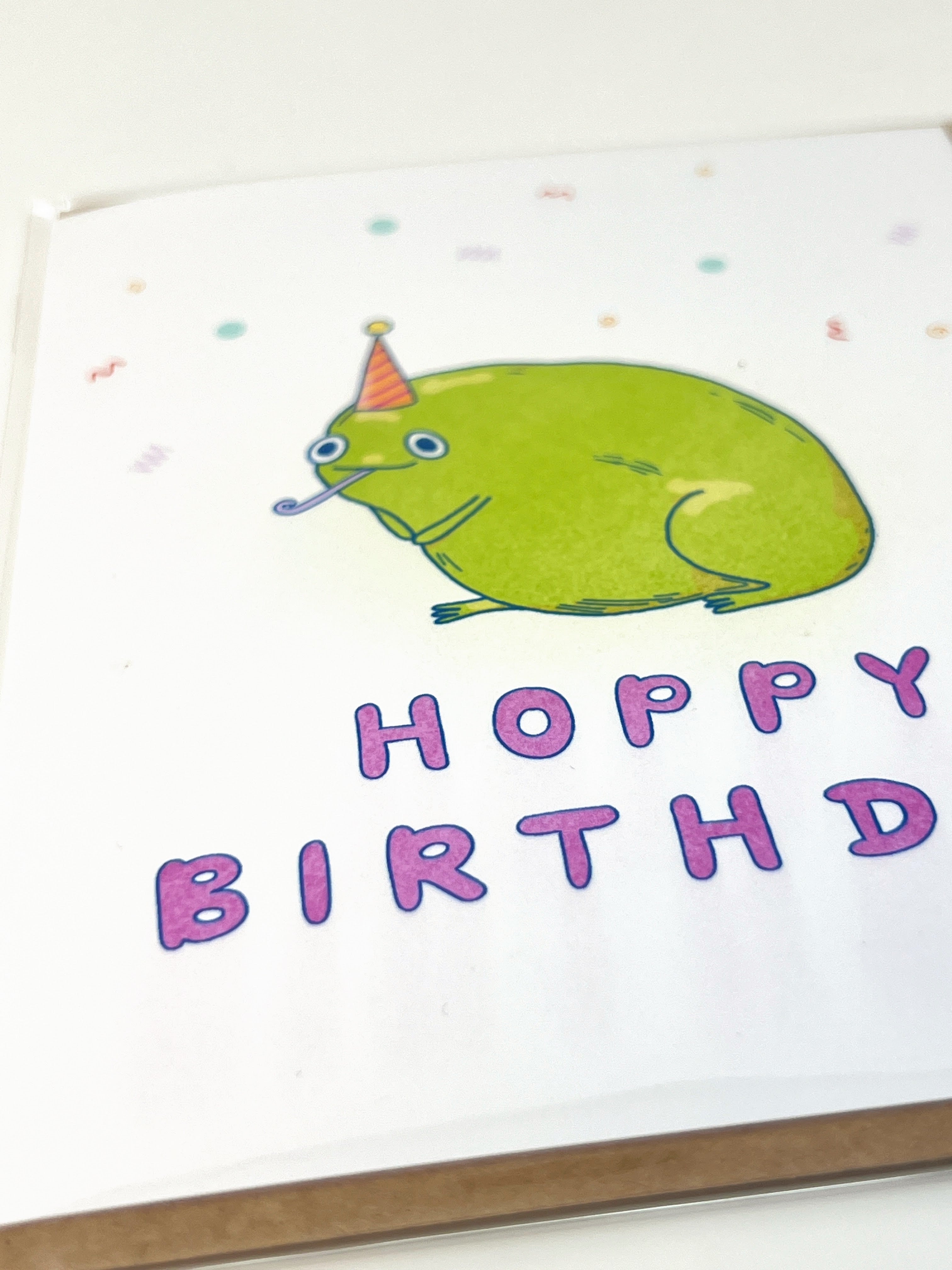Hoppy Birthday Frog Greeting Card