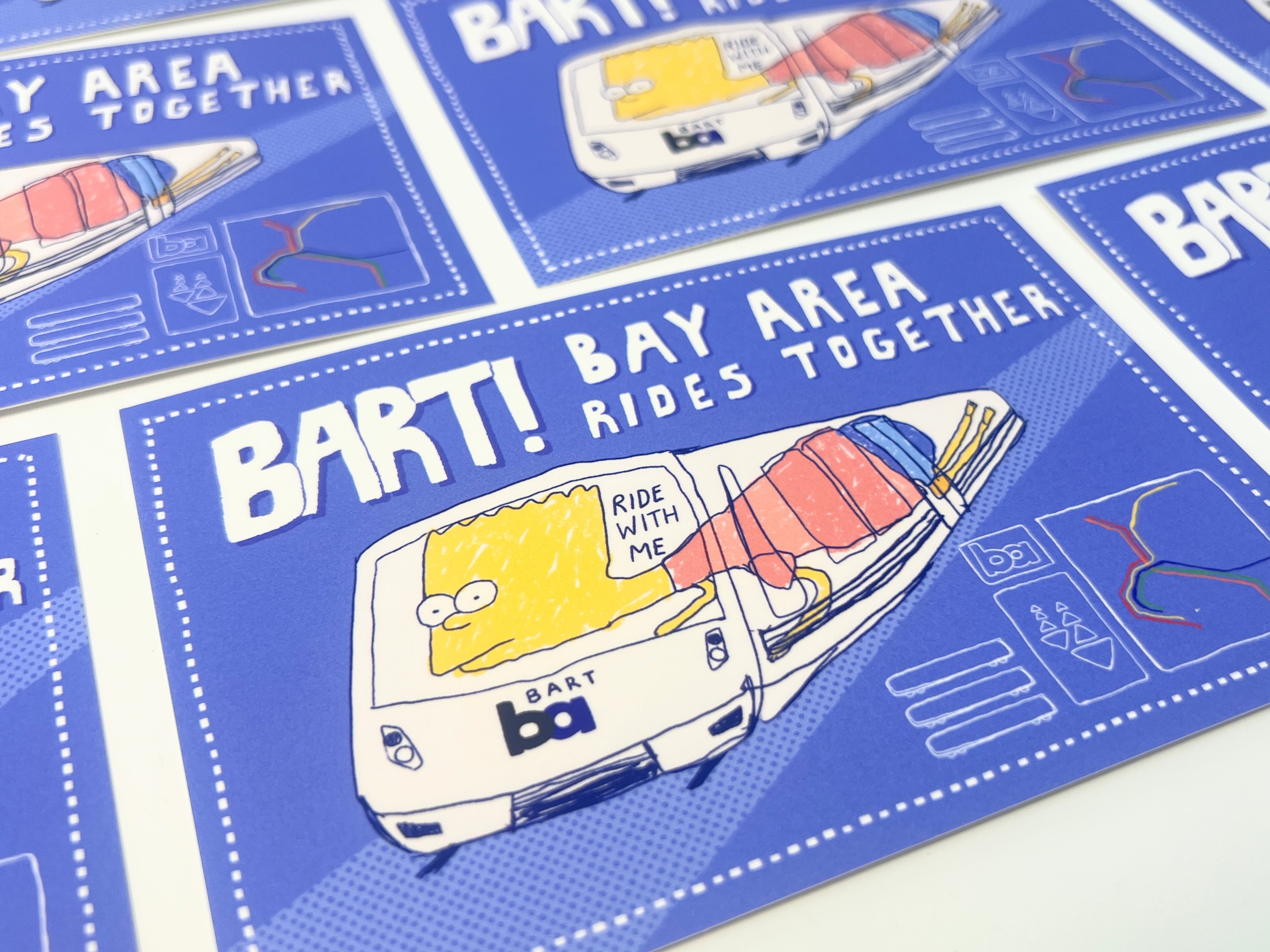 Bart Rides BART Train