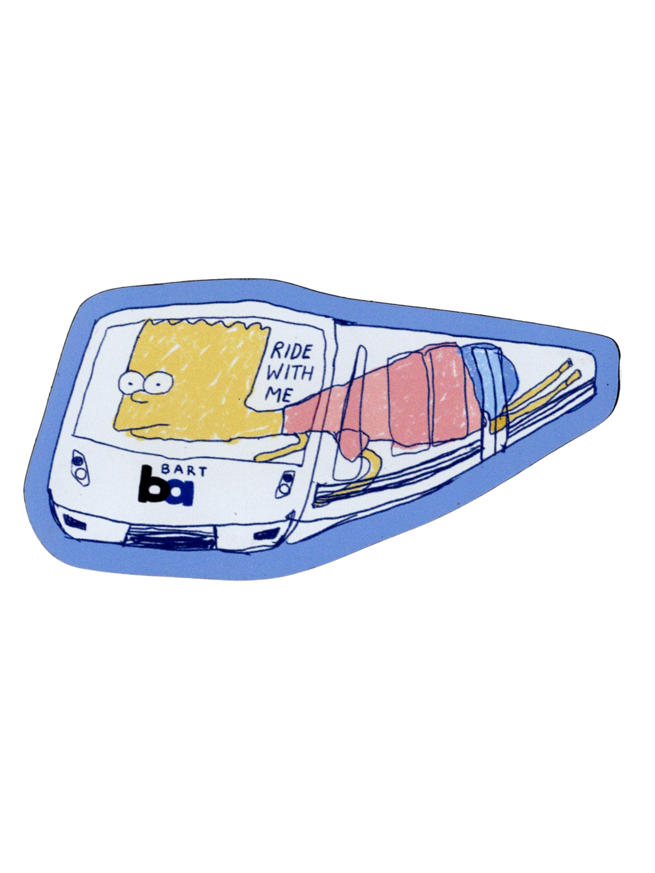 Bart rides BART Train Magnet