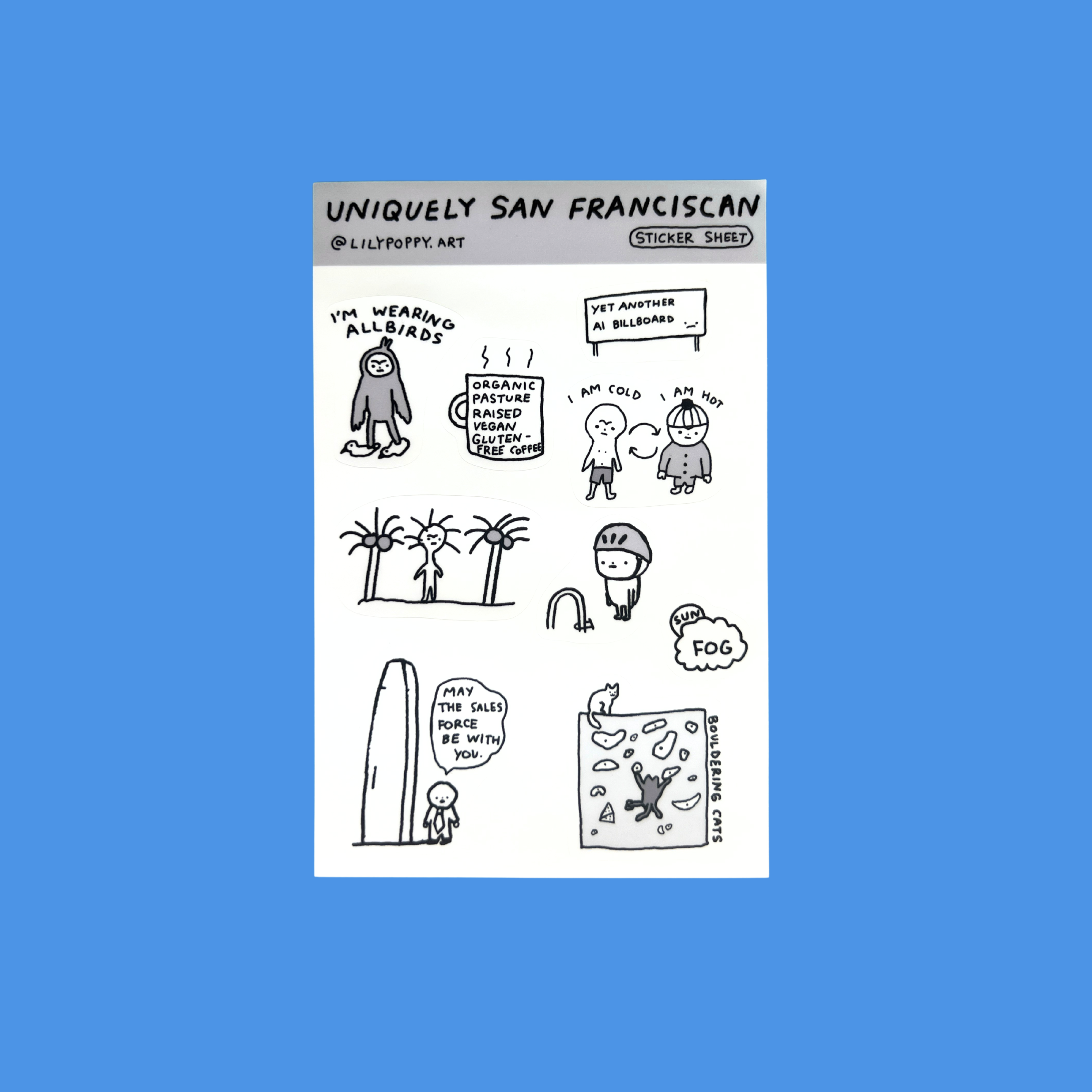 Uniquely San Franciscan Sticker Sheet