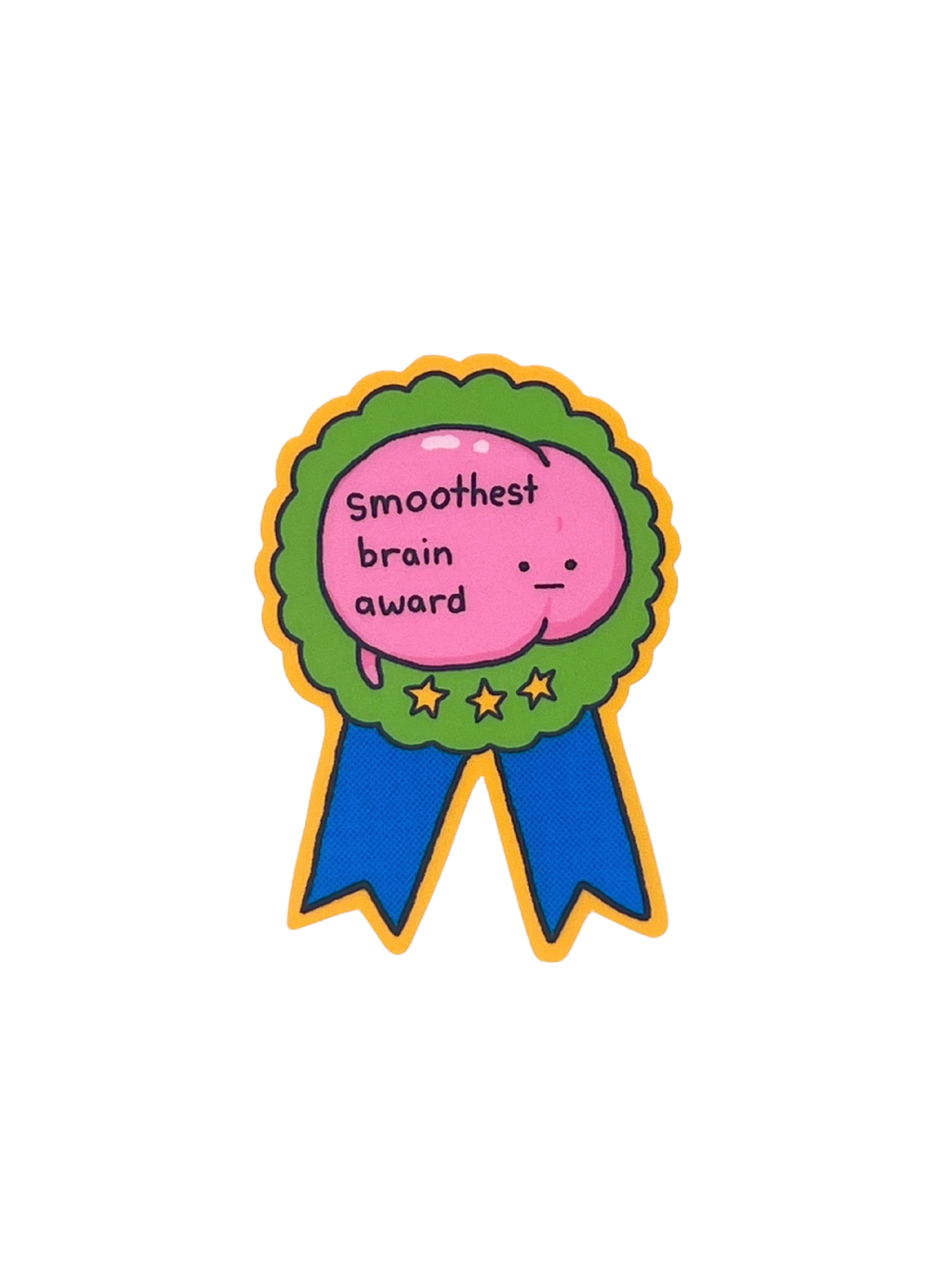 Smooth Brain Award Sticker