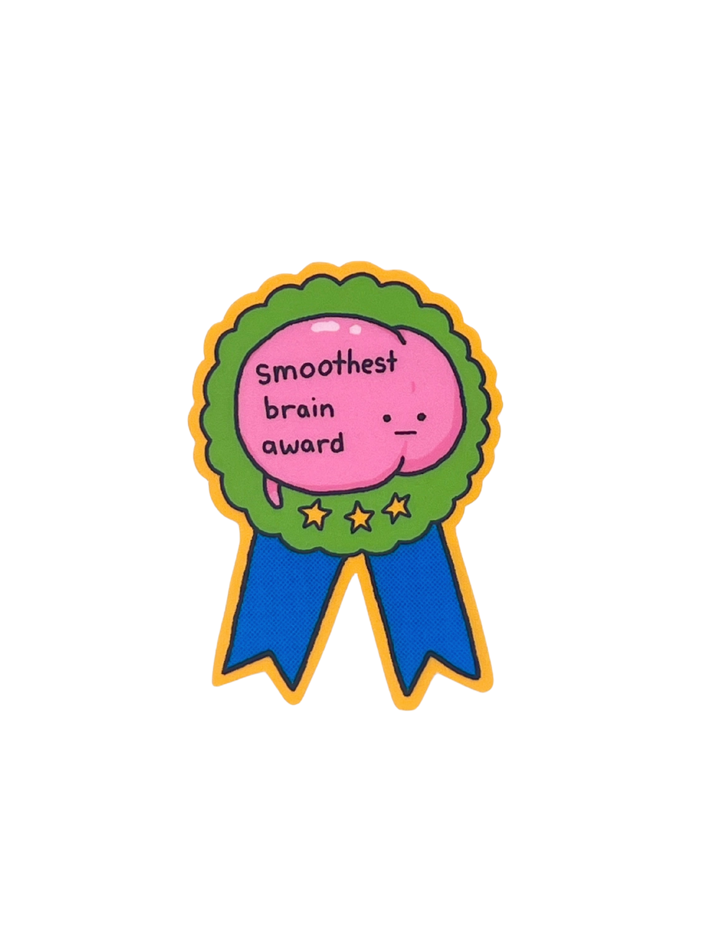 Smooth Brain Award Sticker