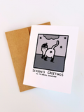 Seasons Greetings Cat Holiday Greeting Card