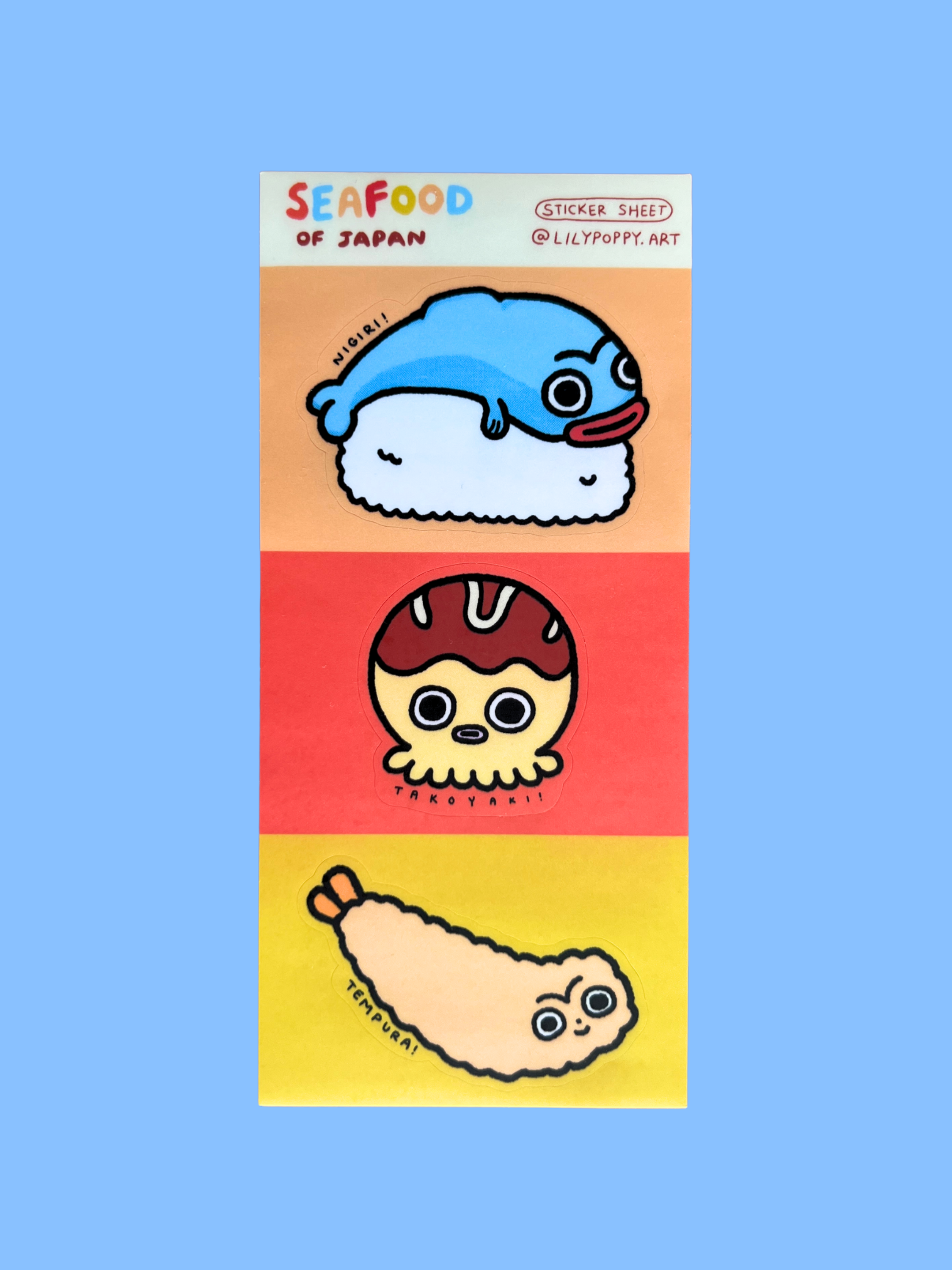 Seafood of Japan Sticker Sheet