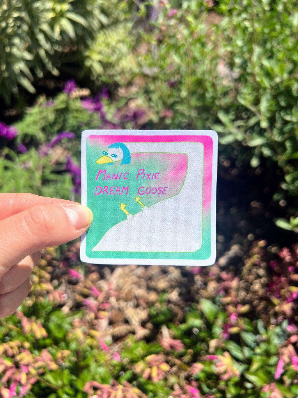Manic Pixie Dream Goose Sticker