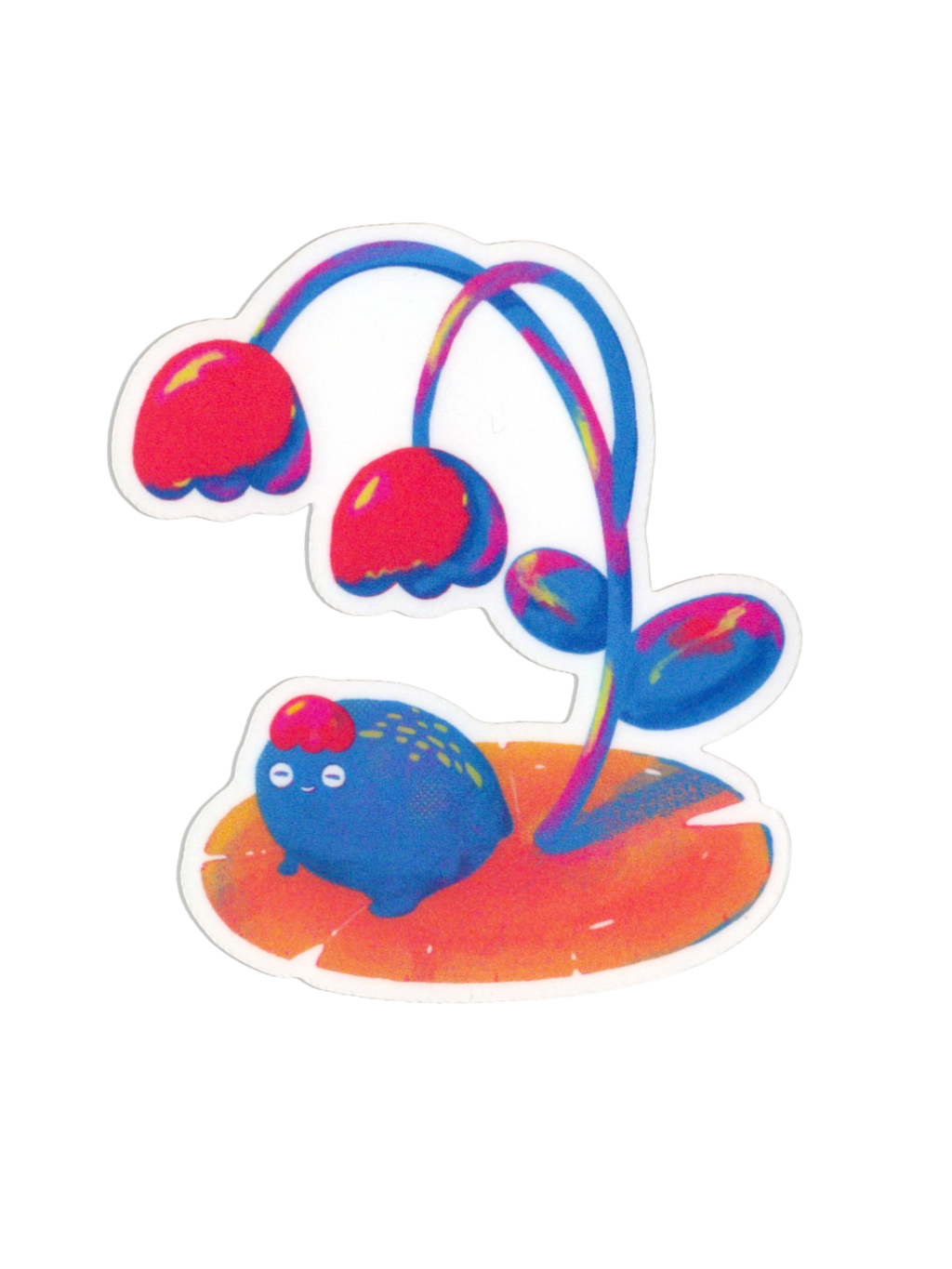 Rain Frog on Lily pad Sticker